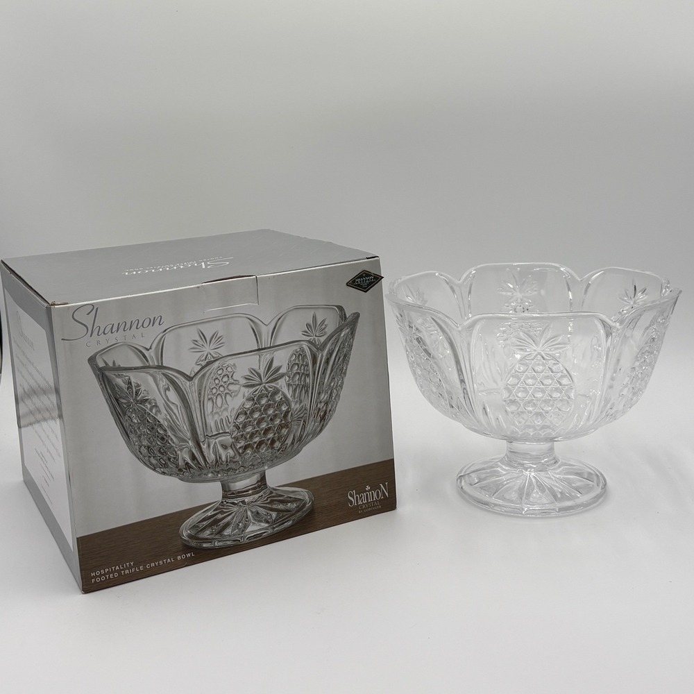 Shannon Crystal by Godinger Hospitality Pineapple Footed Trifle Bowl 9"